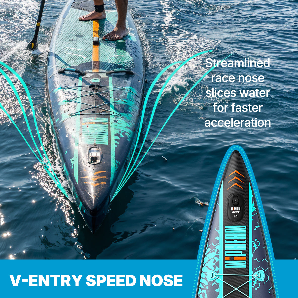 Niphean Pro Racing 14' Inflatable SUP – Speed & Performance