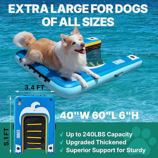 Niphean Inflatable Dog Boat Ramp
