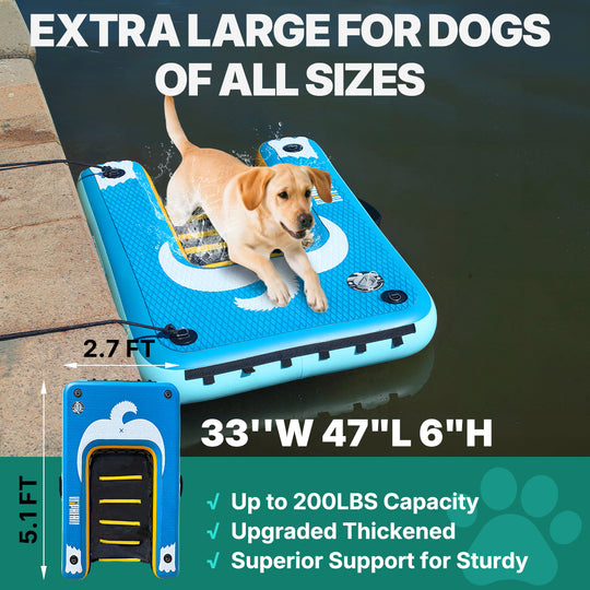 Niphean Inflatable Dog Boat Ramp