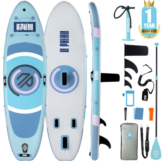 Niphean Inflatable Paddle Board with Stable Wing and Durable SUP Accessories, 10’ Inflatable Stand up Paddle Boards for Adults & Youth, Versatile Yoga Paddle Board