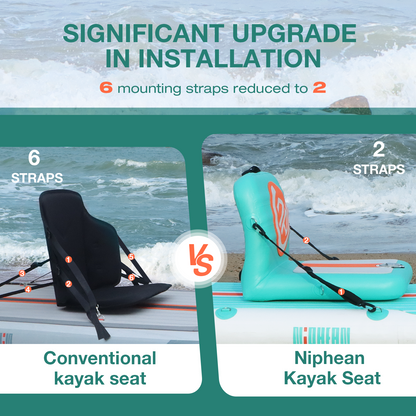 Inflatable Kayak Seat（Standard） with Back Support,Sturdy Paddle Board Seat for Inflatable Boards, Canoe Seat, Boat Seat, SUP Seat