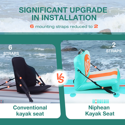 Inflatable Kayak Seat（Pro） with Back Support,Sturdy Paddle Board Seat for Inflatable Boards, Canoe Seat, Boat Seat, SUP Seat