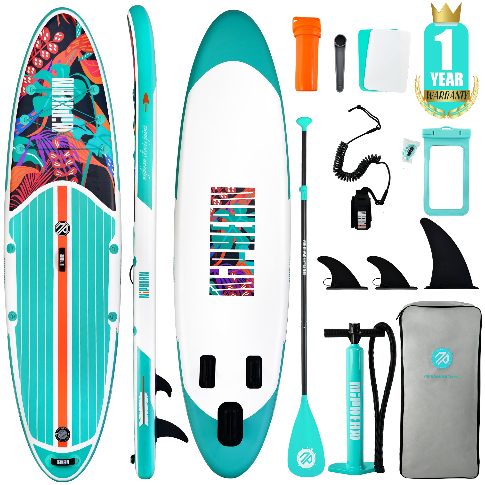 Niphean 10’6’’ Inflatable Stand Up Paddle Board 03A with SUP Accessori ...