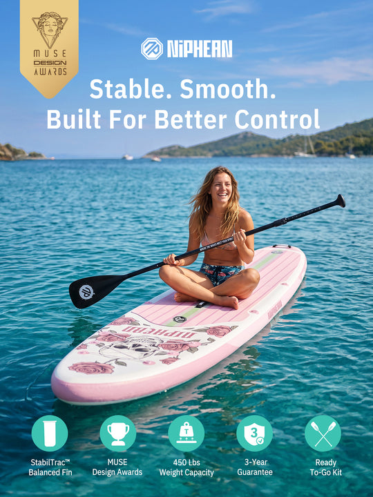 Niphean Halloween Limited Edition All-Round 10'6" Inflatable Stand Up Paddle Board Set - Rose Pink
