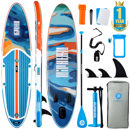 Niphean 10’6’’ Inflatable Stand Up Paddle Board 01B with SUP Accessories
