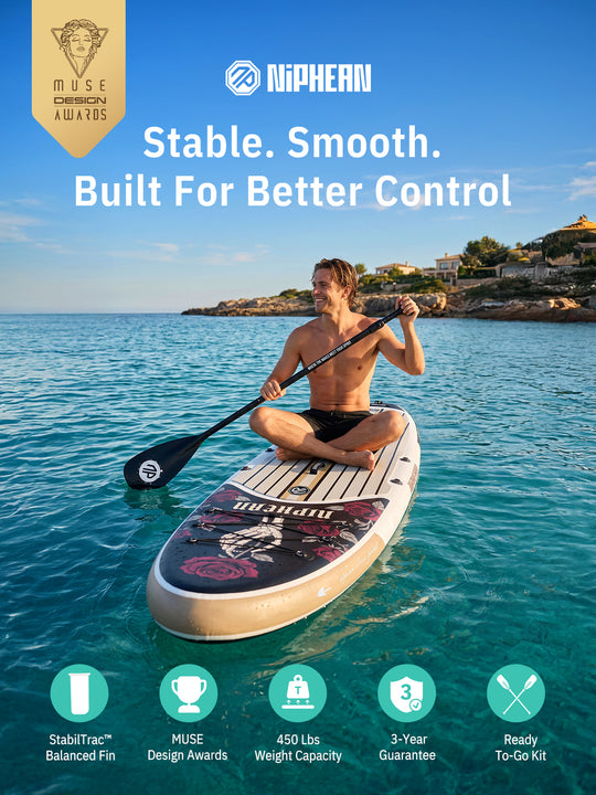 Niphean Halloween Limited Edition All-Round 10'6" Inflatable Stand Up Paddle Board Set - Rose Black