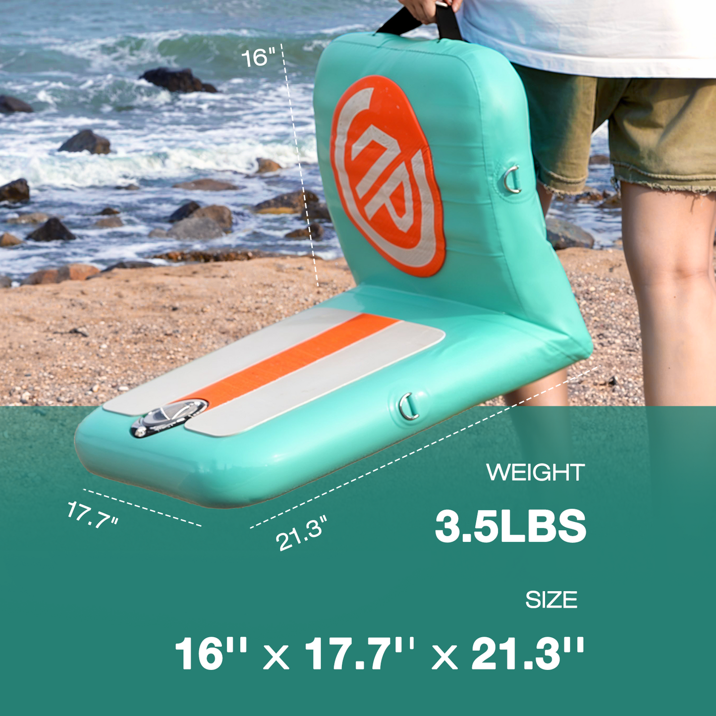 Inflatable Kayak Seat（Standard） with Back Support,Sturdy Paddle Board Seat for Inflatable Boards, Canoe Seat, Boat Seat, SUP Seat