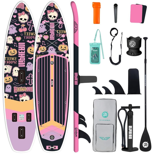 Niphean Halloween Limited Edition All-Round 11' Inflatable Stand Up Paddle Board Set - Pink Black