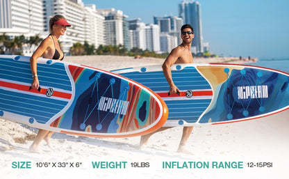 Niphean 10'6" (320cm) Inflatable Paddle Boards Set - Oceanic Sapphire