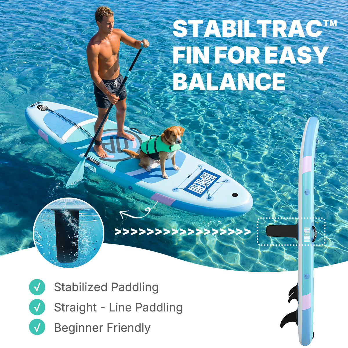 Dreamspace Inflatable Niphean Classic Dreamspace Series All-Round 10' Inflatable SUP ...