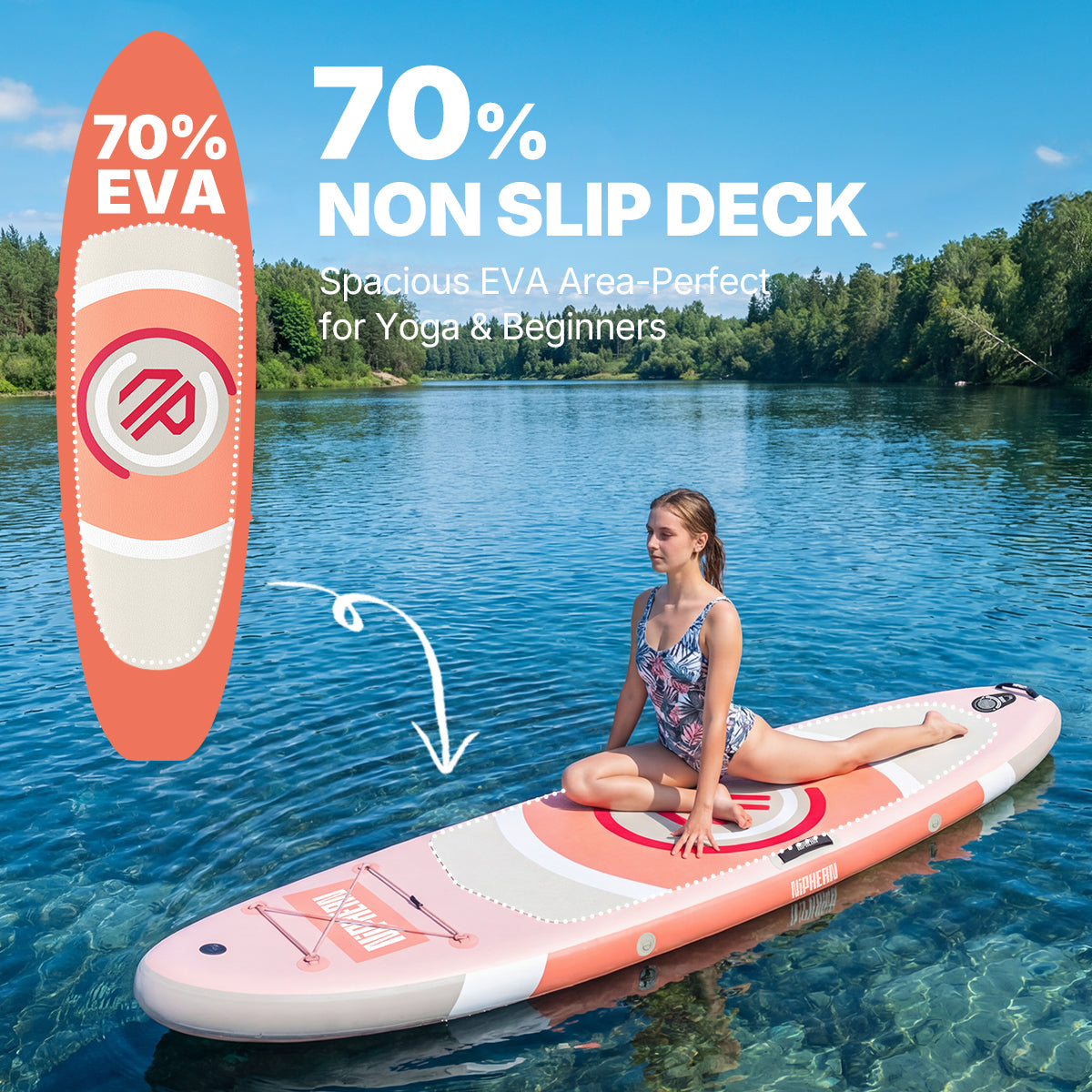 Dreamspace Inflatable Niphean Classic Dreamspace Series All-Round 10' Inflatable SUP ...