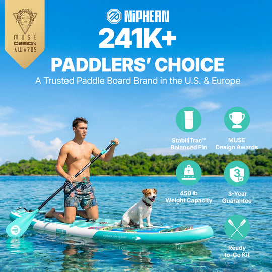 Niphean Classic Clovis Point Series All-Round 10'6" Inflatable Stand Up Paddle Board Set|20260305001.png|Recycled materials