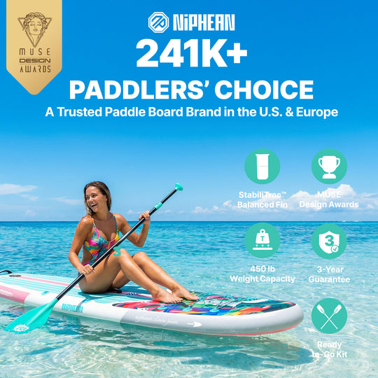 Niphean Classic Clovis Point Series All-Round 10'6" Inflatable Stand Up Paddle Board Set|20260305001.png|Recycled materials