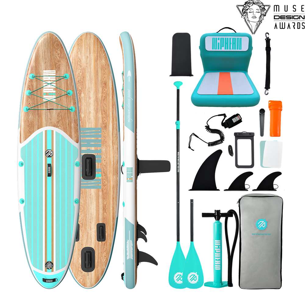 Niphean Opblaasbaar Paddleboard – 230x74x10 Cm, 5,4 Kg, Tot 100 Kg – Ideaal Voor Tieners En Beginners