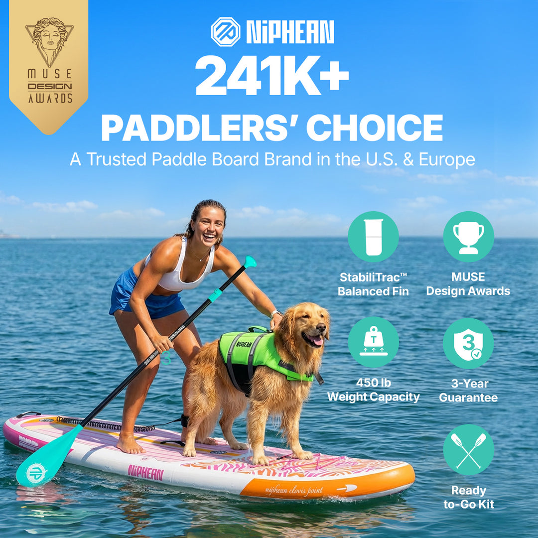 Niphean Classic Clovis Point Series All-Round 10'6" Inflatable Stand Up Paddle Board Set