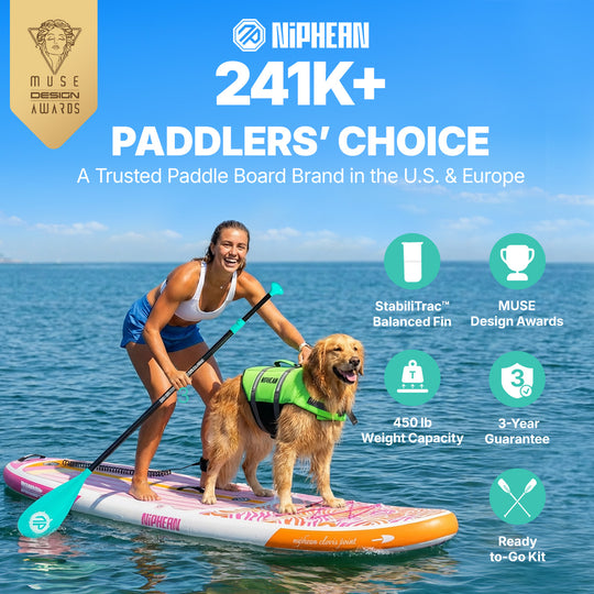 Niphean Classic Clovis Point Series All-Round 10'6" Inflatable Stand Up Paddle Board Set