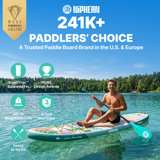 Niphean Classic Clovis Point Series All-Round 10'6" Inflatable Stand Up Paddle Board Set