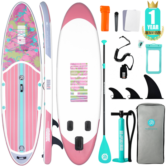 Niphean Inflatable Stand Up Paddle Board with SUP Accessories, Anti-Slip EVA Deck, 10'6'' Paddleboards Inflatable Paddle Boards for Adults & Youth of All Skill Levels