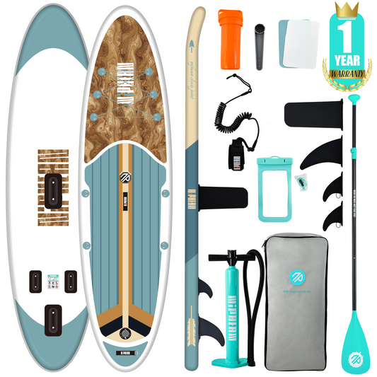 Niphean Inflatable Stand Up Paddle Board with SUP Accessories, Anti-Slip EVA Deck, 10'6'' Paddleboards Inflatable Paddle Boards for Adults & Youth of All Skill Levels