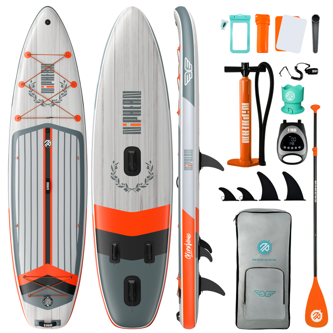 Niphean Classic Glidewing Series All-Round 11' Inflatable Stand Up Paddle Board Set|20260305001.png|Recycled materials