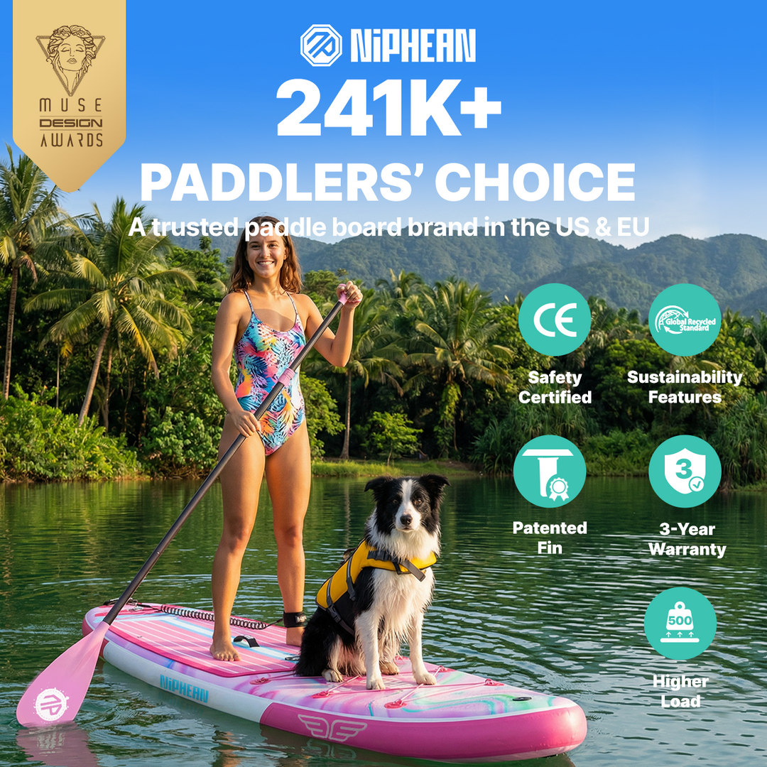 Niphean Classic Glidewing Series All-Round 11' Inflatable Stand Up Paddle Board Set|20260305001.png|Recycled materials