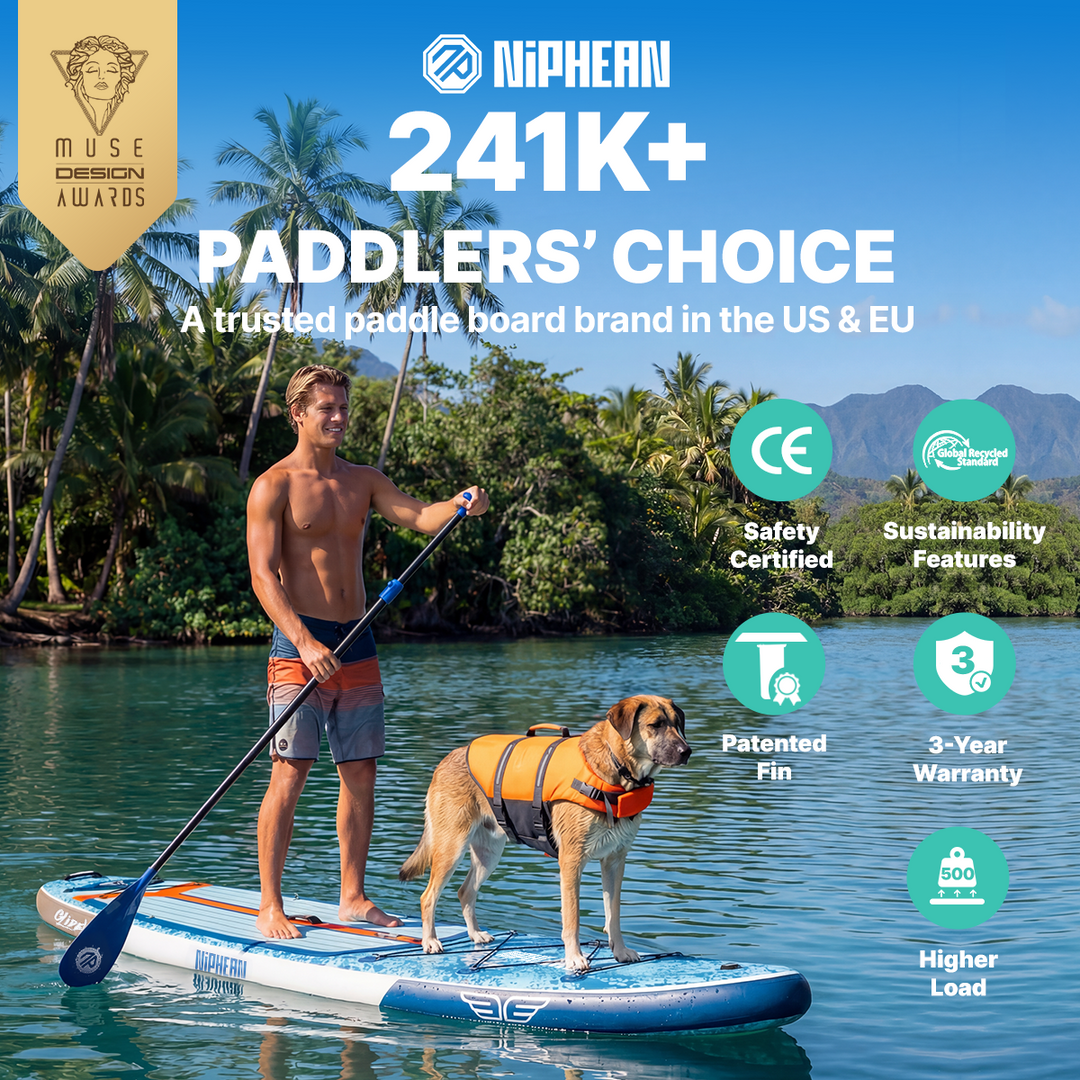 Niphean Classic Glidewing Series All-Round 11' Inflatable Stand Up Paddle Board Set|20260305001.png|Recycled materials