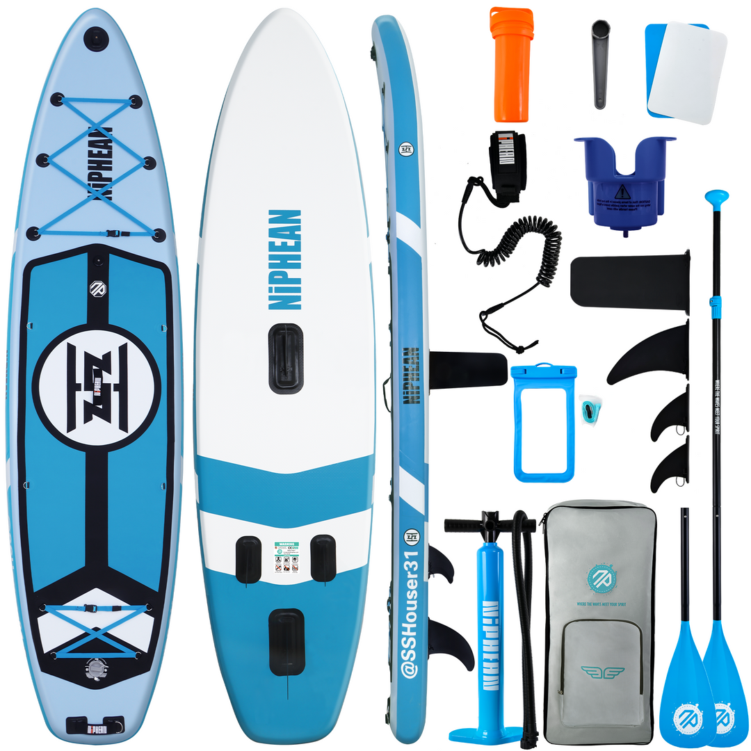 Niphean Classic Glidewing Series All-Round 11' Inflatable Stand Up Paddle Board Set|20260305001.png|Recycled materials