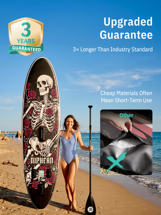Niphean Halloween Limited Edition All-Round 10'6" Inflatable Stand Up Paddle Board Set - Rose Black