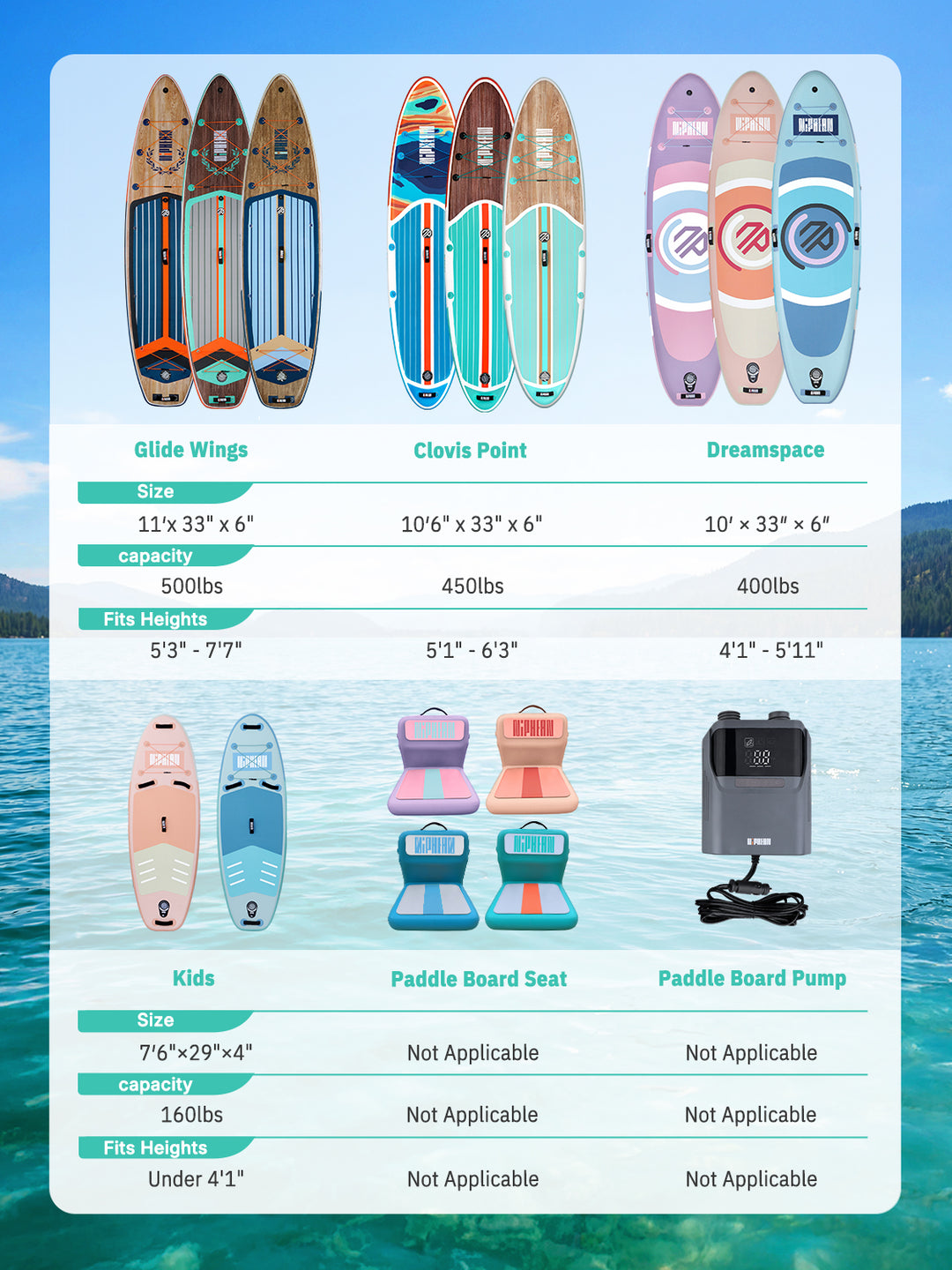Niphean Halloween Limited Edition All-Round 11' Inflatable Stand Up Paddle Board Set - Rose Pink