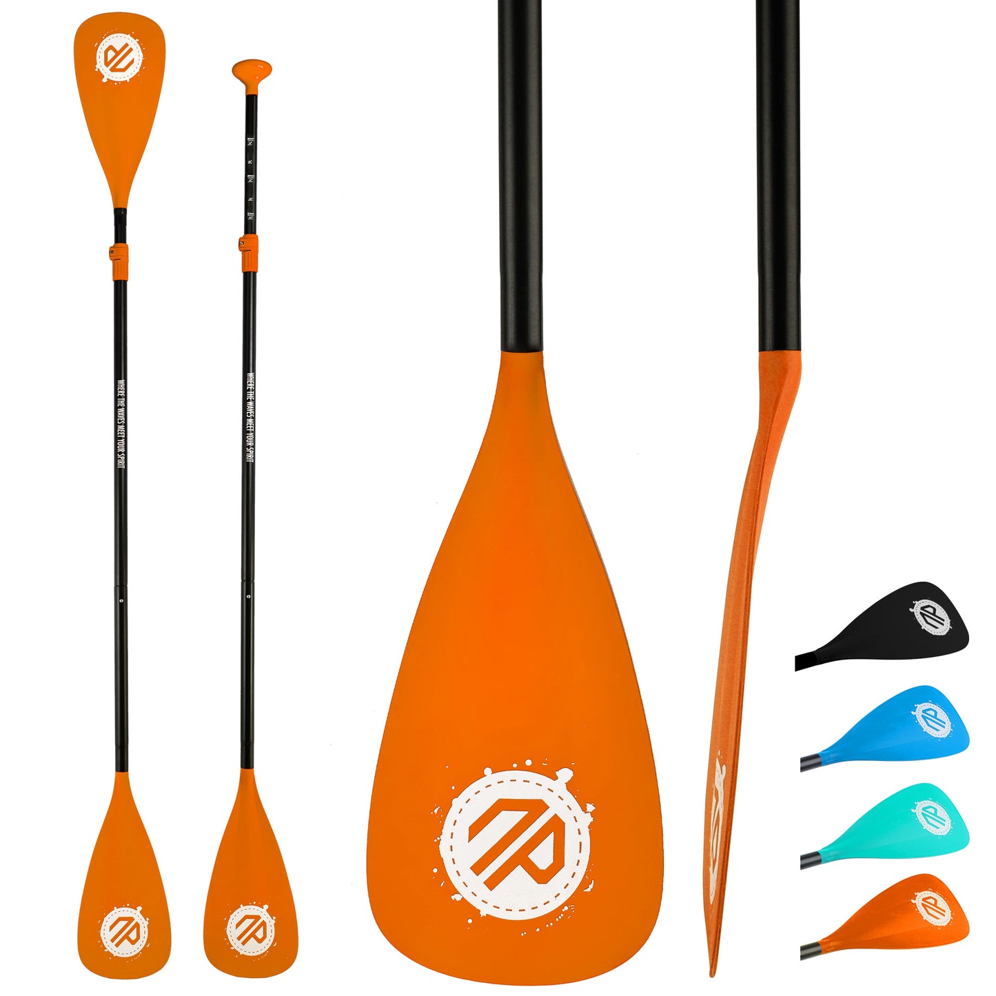 Niphean Sup Paddle, 4-Piece Dual-Use Detachable Floating Paddle Board Paddles, 78’’-86’’ Adjustable Kayak Paddle, Durable Oars