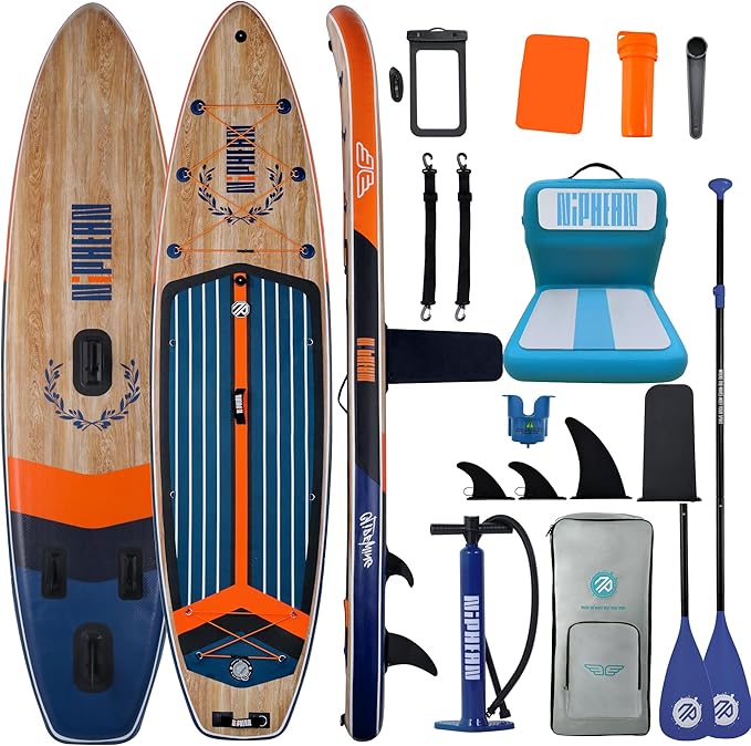 Niphean 11’ (335cm) Inflatable Stand Up Paddle Board Set - Teak Zephyr