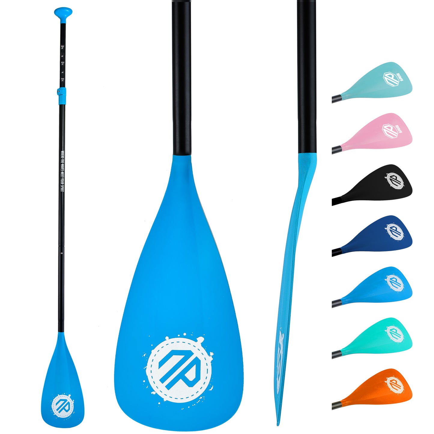 Niphean Sup Paddle, 3-Pieces Detachable Floating Paddle Board Paddle, Lightweight & Durable Ora, 66’’-82’’ Adjustable SUP Paddles