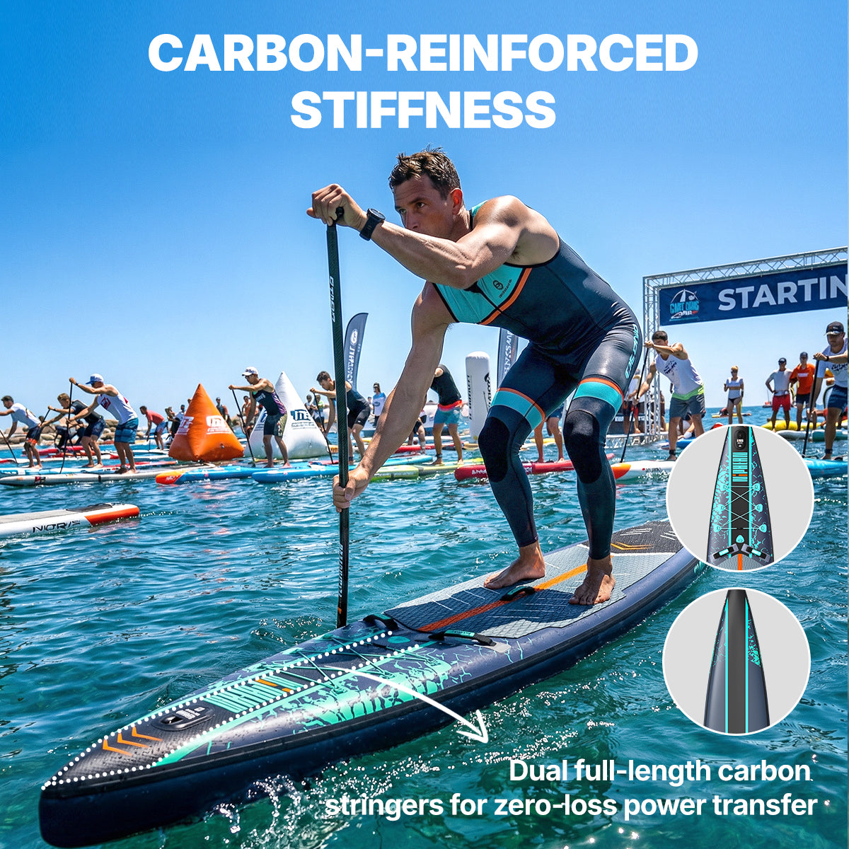 Niphean Pro Racing 14' Inflatable SUP – Speed & Performance