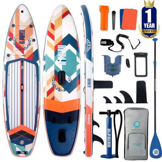 Niphean Inflatable Stand Up Paddle Board with Balanced Wing Design and Durable SUP Accessories, 11’ Stable Inflatable Paddle Boards for Adults & Youth of All Skill Levels