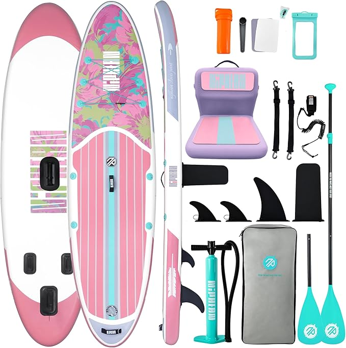 Niphean Inflatable Stand Up Paddle Board with SUP Accessories, Anti-Slip EVA Deck, 10'6'' Paddleboards Inflatable Paddle Boards for Adults & Youth of All Skill Levels